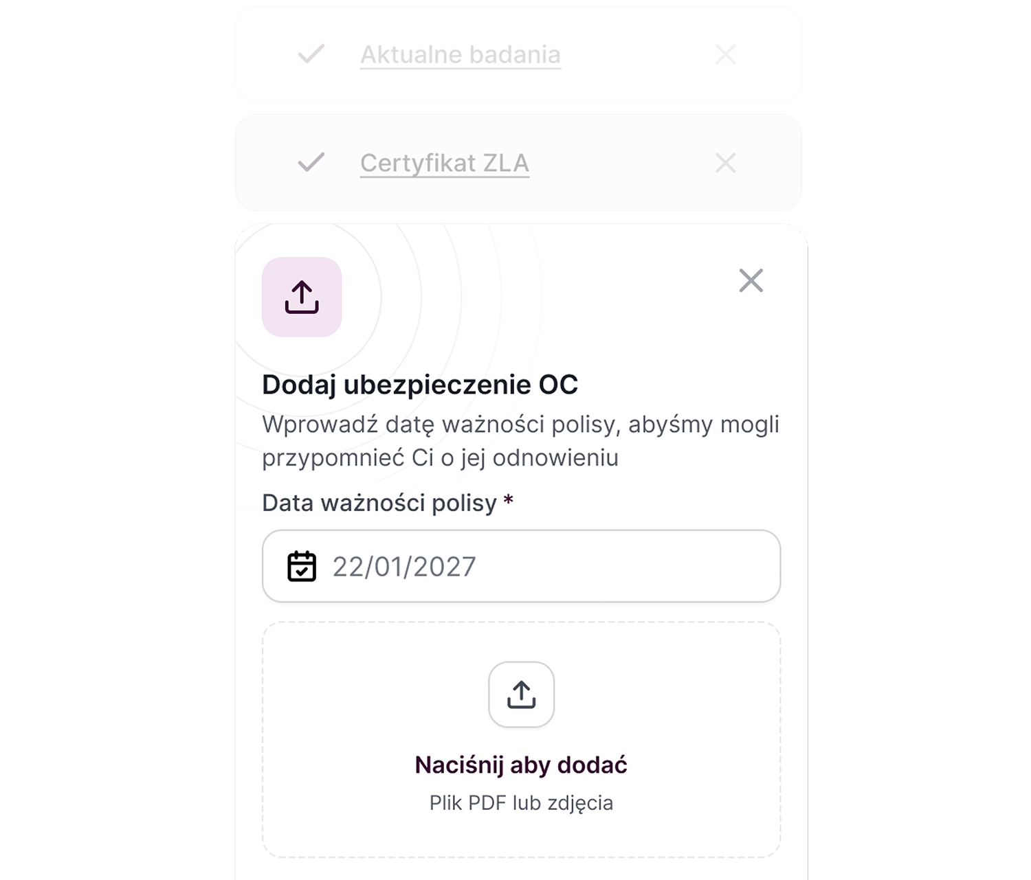 Podsumowanie statusu aplikacji